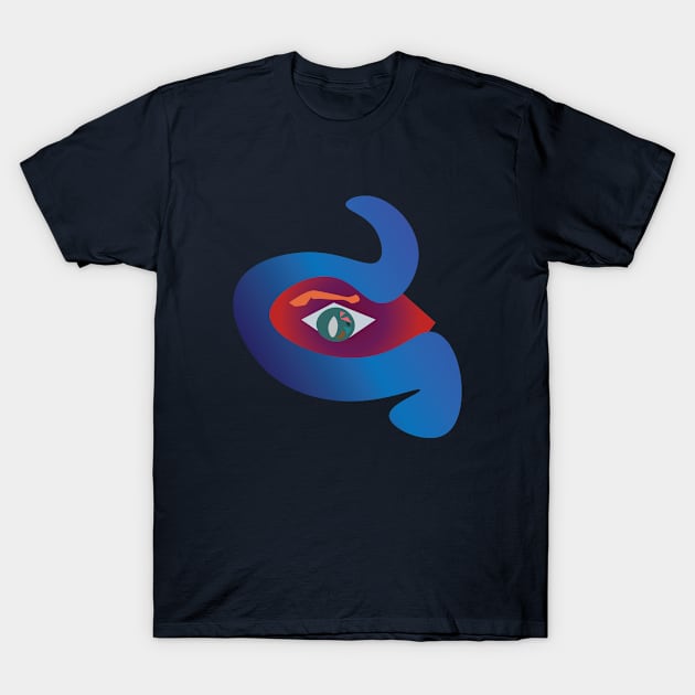 Abstract Eye Vector Art T-Shirt by LozzieElizaDesigns